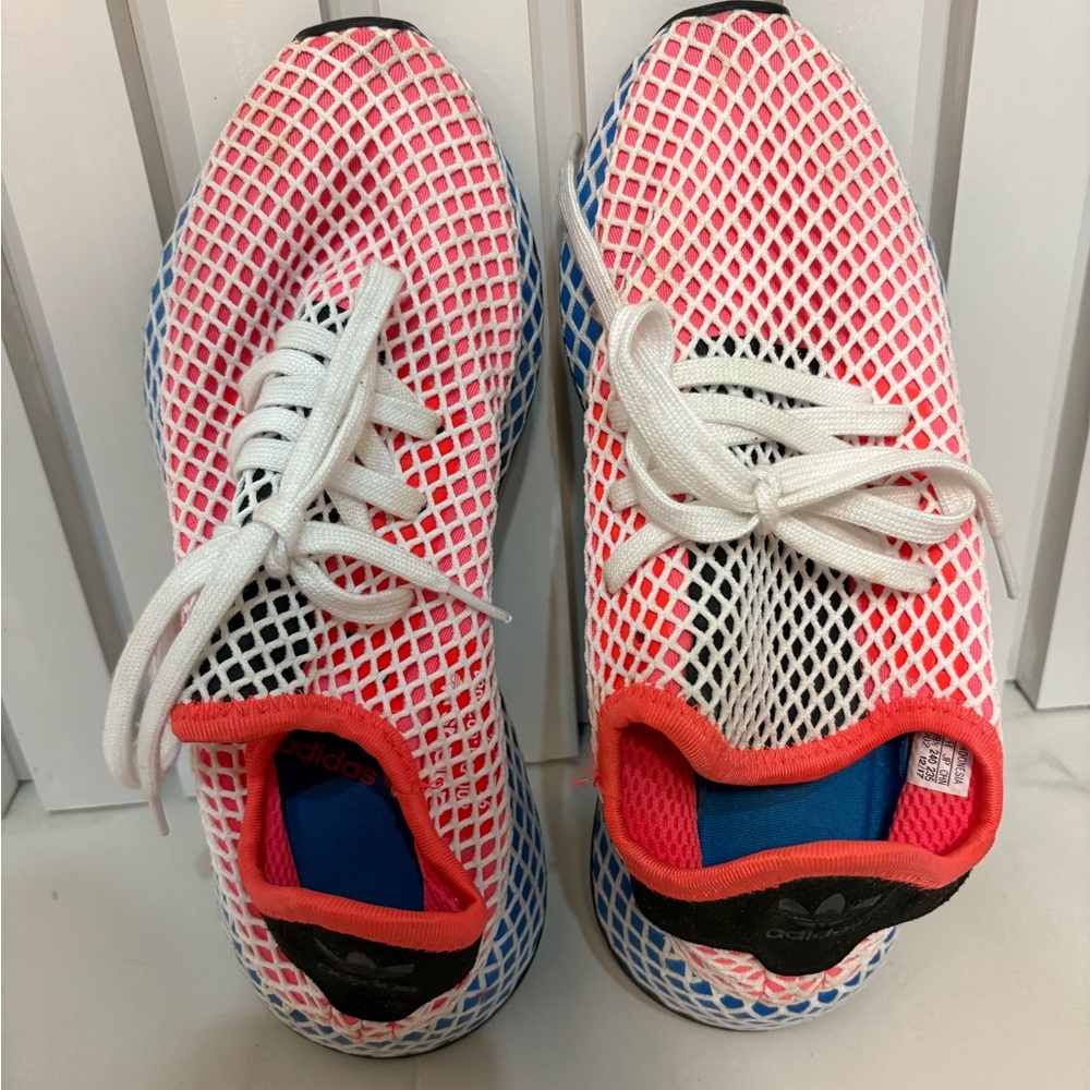 Adidas Kids Sneakers - Red, Blue, and White